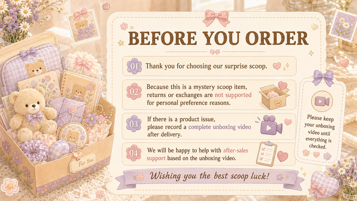 Handmade Scoop Surprise Box|Free shipping