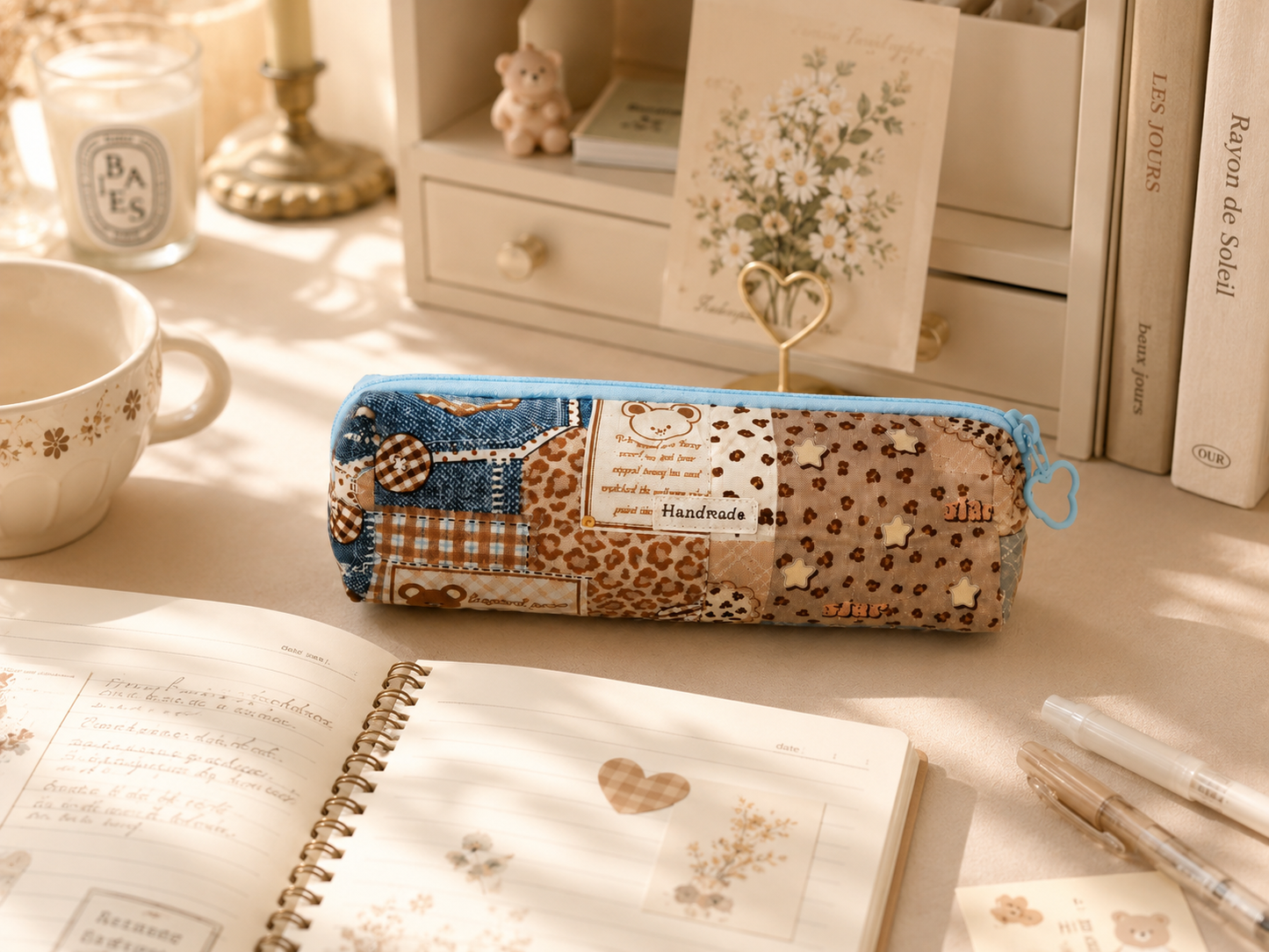 Handmade Vintage Patchwork Pencil Case｜Free shipping