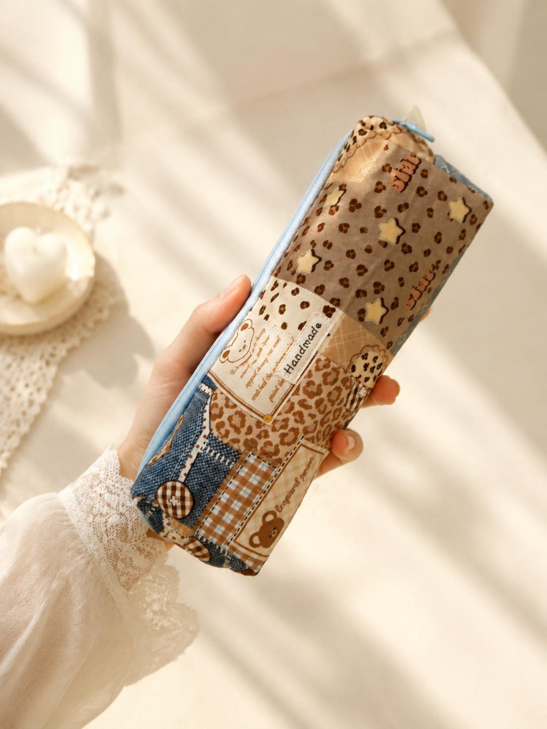 Handmade Vintage Patchwork Pencil Case｜Free shipping