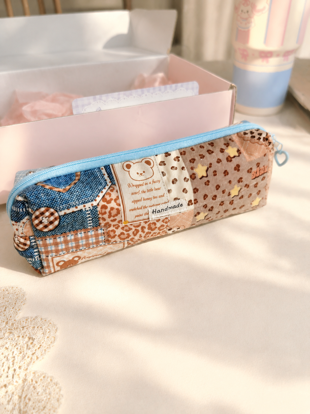 Handmade Vintage Patchwork Pencil Case｜Free shipping