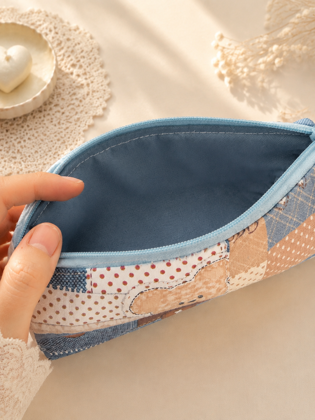 Handmade Vintage Patchwork Pencil Case｜Free shipping