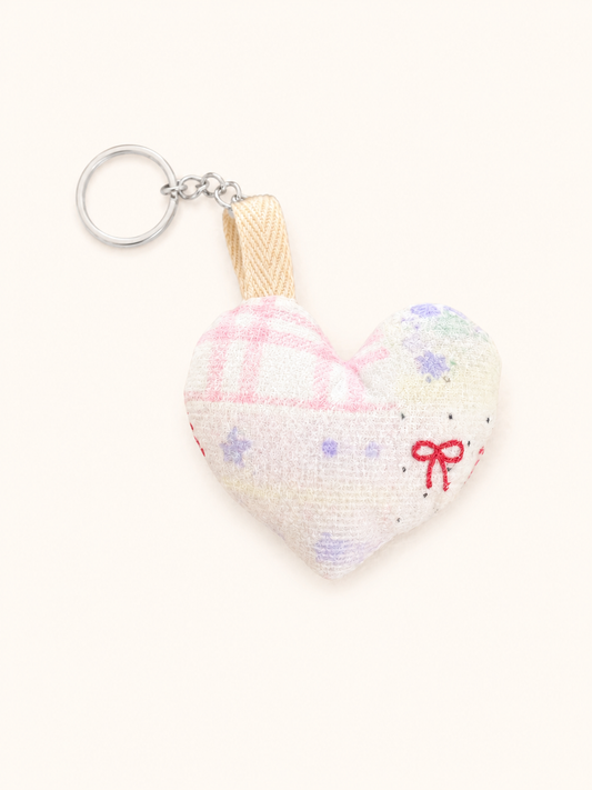 Handmade Lavender Star Heart Bag Charm｜Free shipping