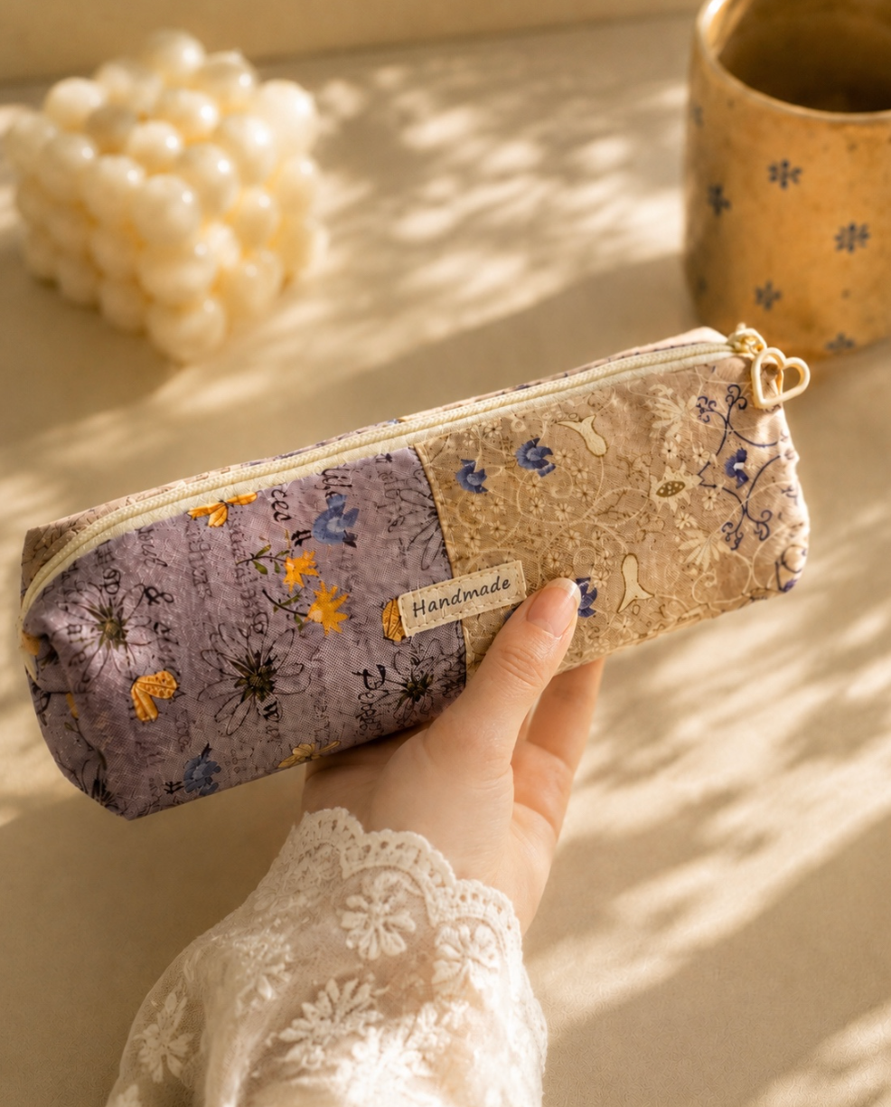 Handmade Vintage Patchwork Pencil Case｜Free shipping