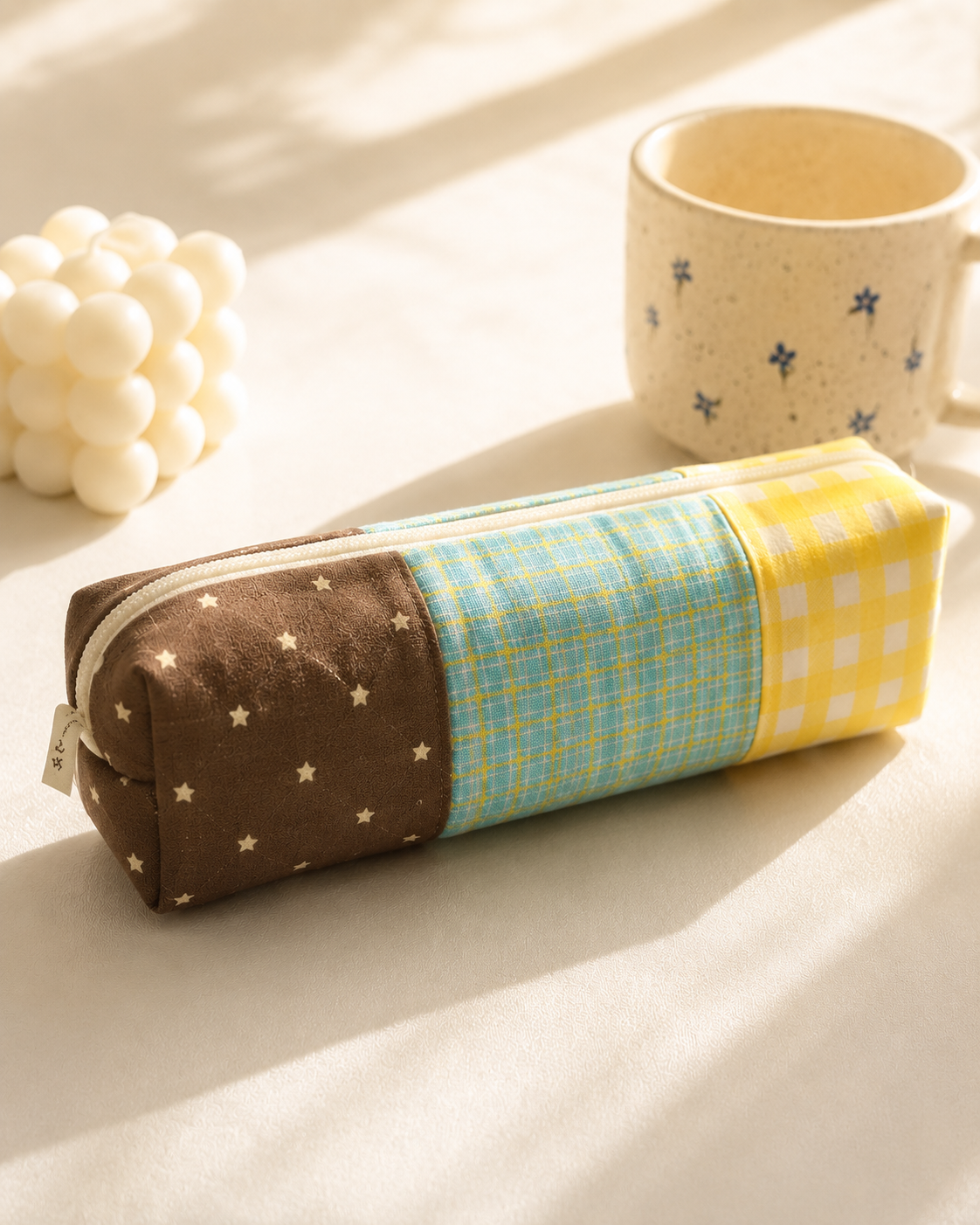 Handmade Sunny Patchwork Pencil Case｜Free shipping