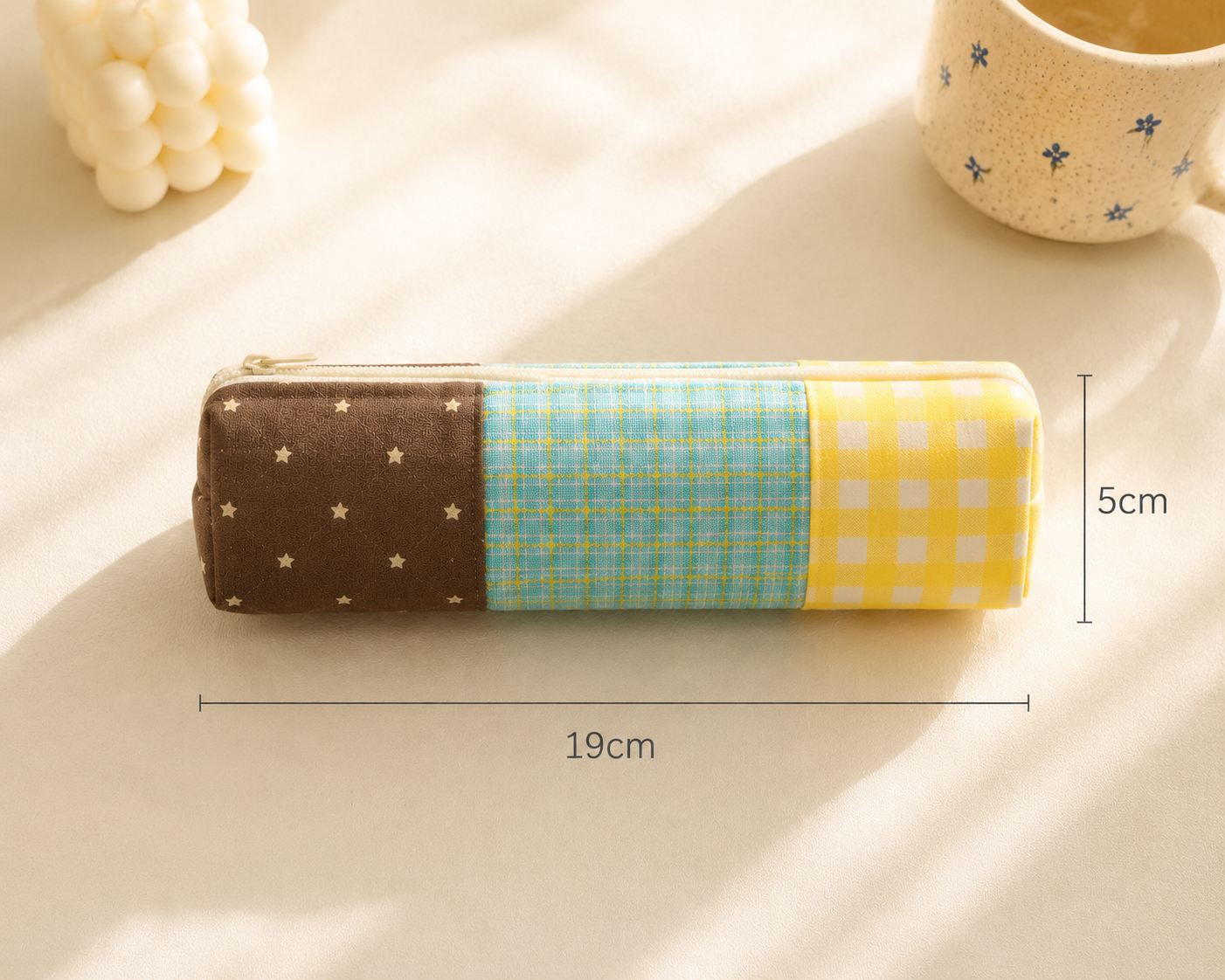 Handmade Sunny Patchwork Pencil Case｜Free shipping
