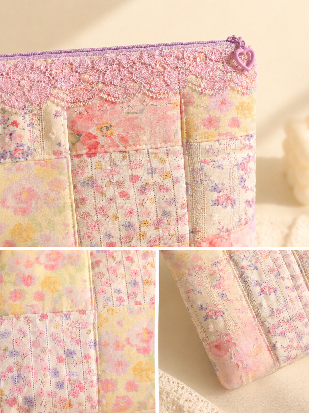 Handmade Floral Cosmetic and Everyday Organizer | Free shipping