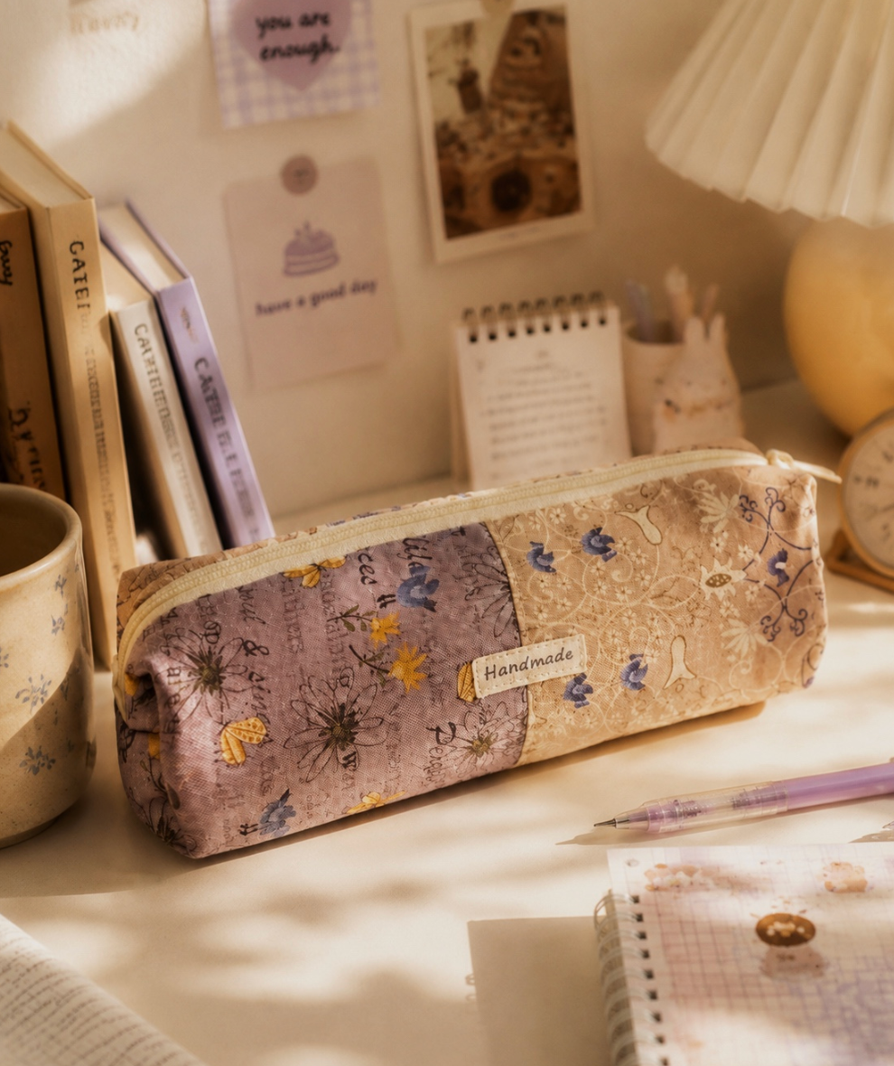 Handmade Vintage Patchwork Pencil Case｜Free shipping