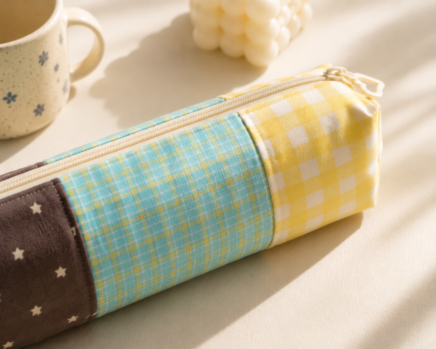 Handmade Sunny Patchwork Pencil Case｜Free shipping
