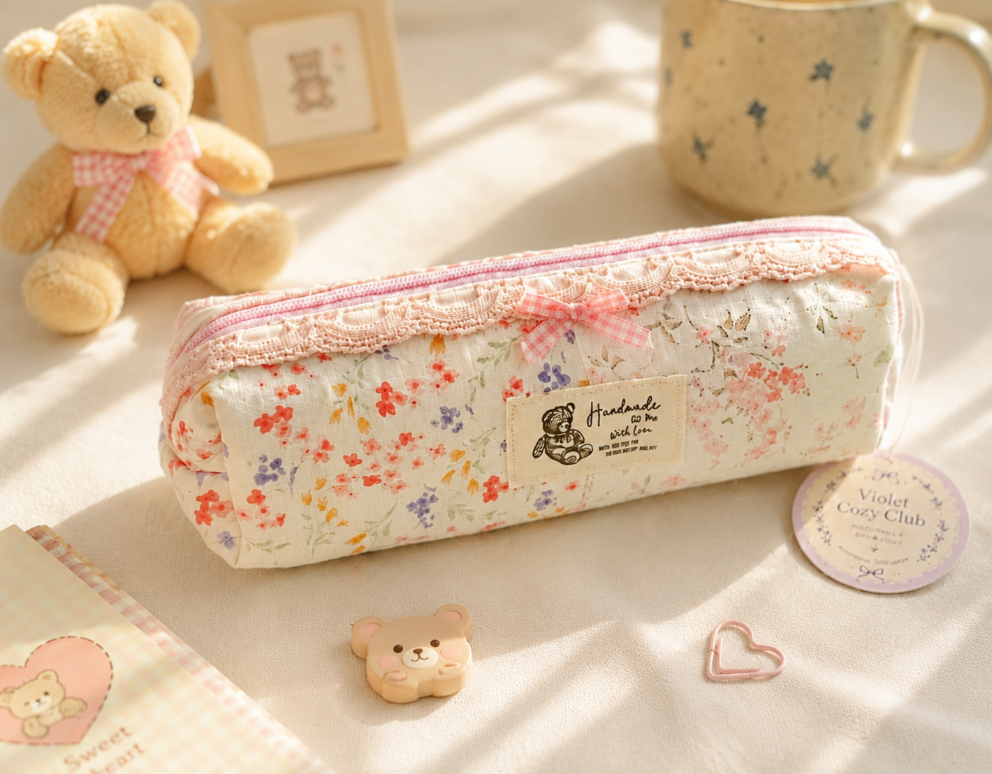 Handmade Floral Lace Pencil Case｜Free shipping
