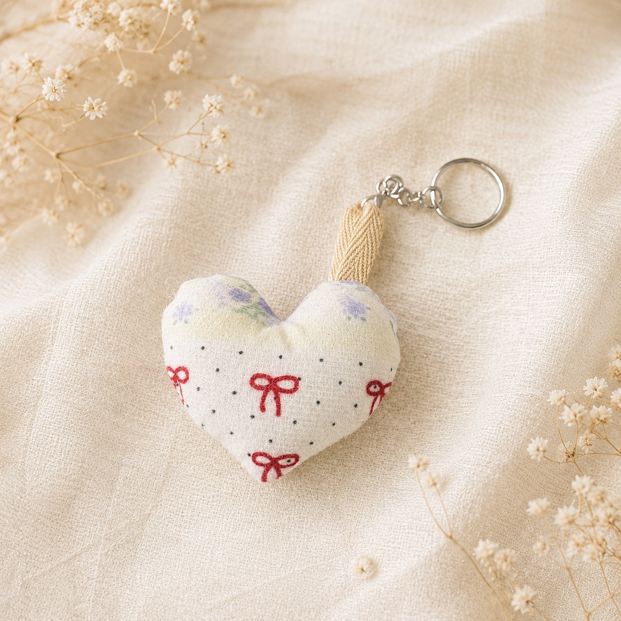 Handmade Lavender Star Heart Bag Charm｜Free shipping