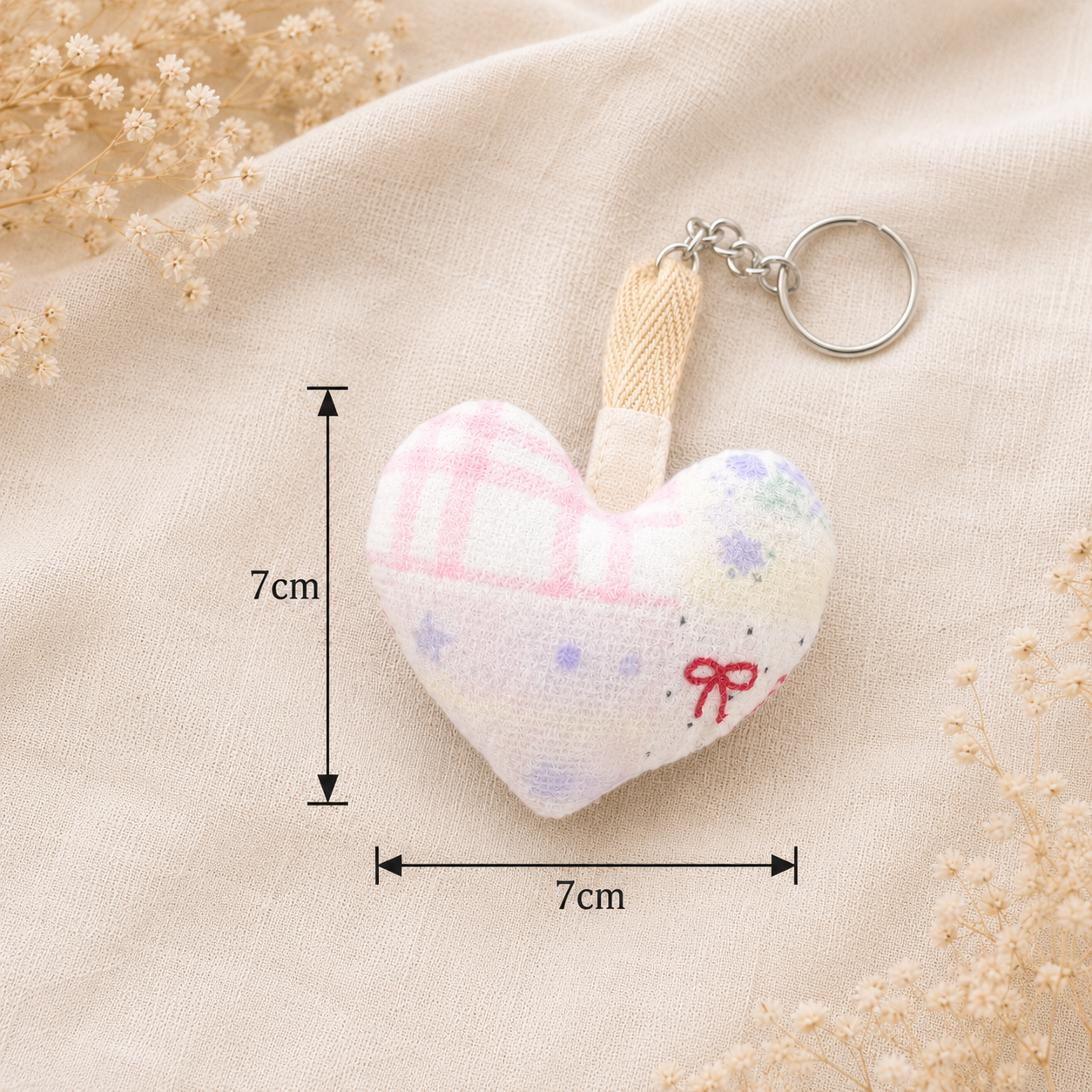 Handmade Lavender Star Heart Bag Charm｜Free shipping