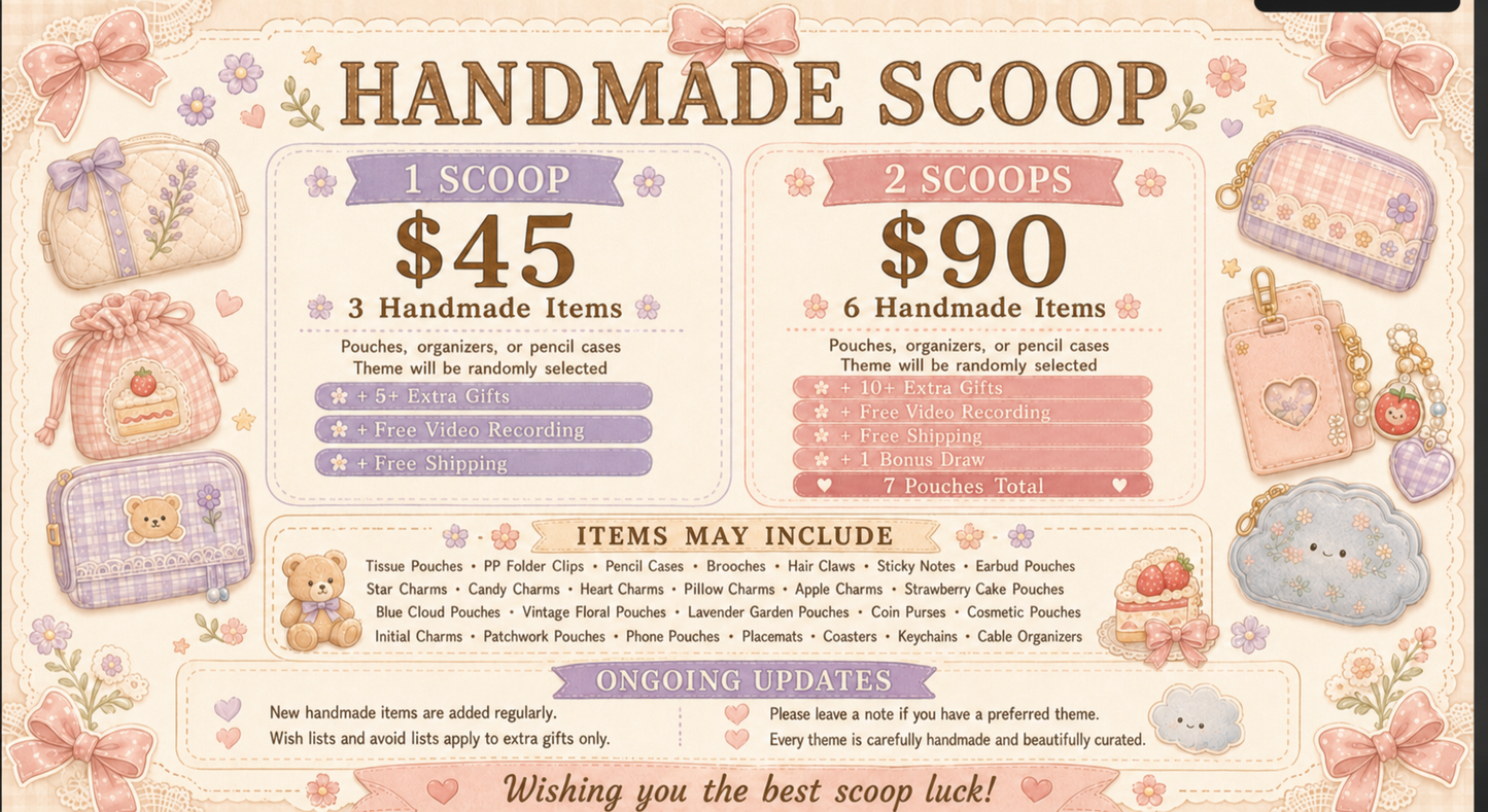 Handmade Scoop Surprise Box｜Free shipping