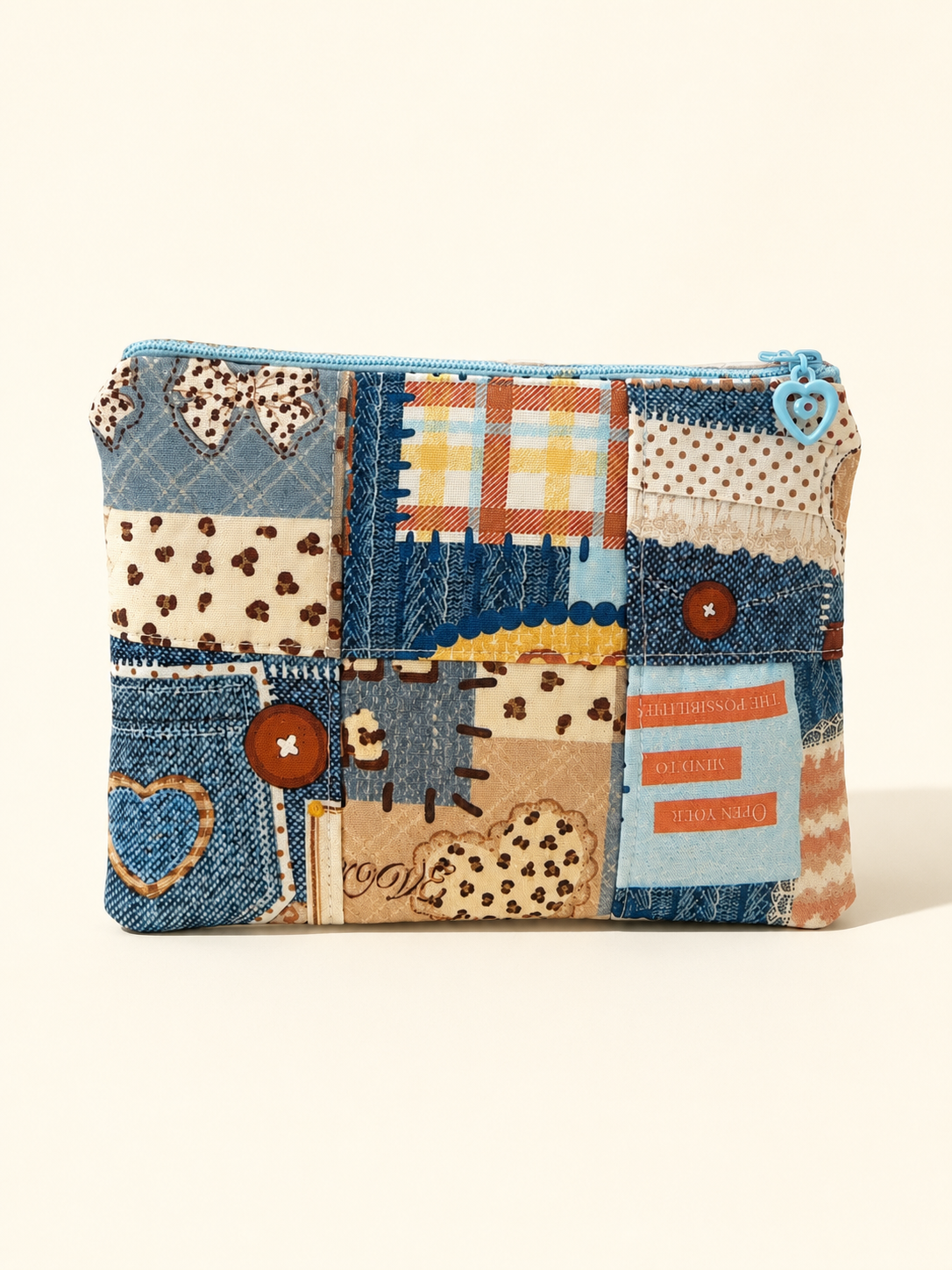Handmade Vintage Blue Fabric Organizer ｜Free shipping