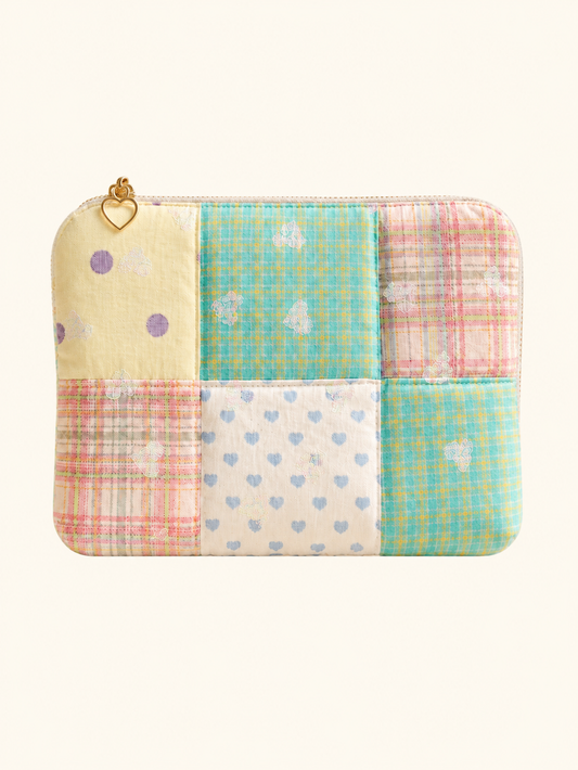 Handmade Pastel Daydream Patchwork Pouch｜Free shipping