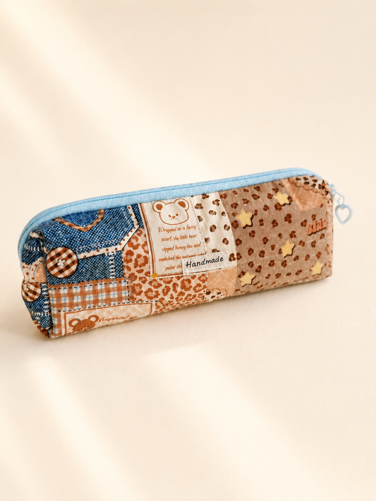 Handmade Vintage Patchwork Pencil Case｜Free shipping