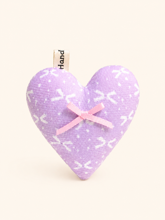 Handmade Lavender Heart Plush Charm｜Free shipping